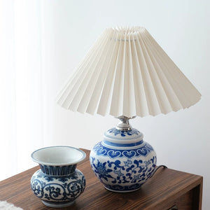 Ming Blue and White Ceramic Table Lamp - Staunton and Henry