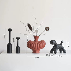 Bella Mid-Century Modern Sculptural Ceramic Ornament Set - Staunton and Henry