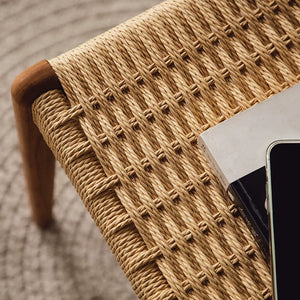 Aki Woven Rope and Wood Stool - Staunton and Henry