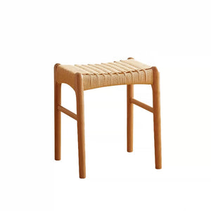 Aki Woven Rope and Wood Stool - Staunton and Henry