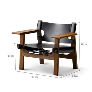 Safari Sling Leather Lounge Chair - Staunton and Henry