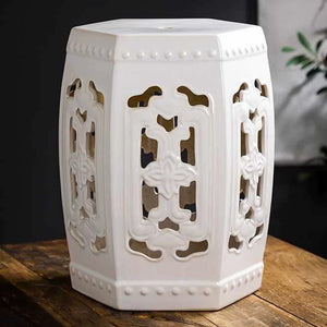Ivory Cloud Ceramic Garden Stool - kingkong游戏_金刚kingkong游戏下载与KINGKONG官网