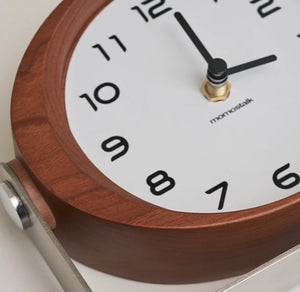 Astro Cherry Wood Mid-Century Desk Clock - Staunton and Henry