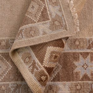 Marilyn Hand Knotted Beige and Brown Wool Rug - Staunton and Henry