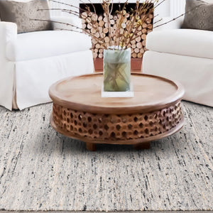 Thales Handwoven Textured Cream and Grey Rug - Staunton and Henry