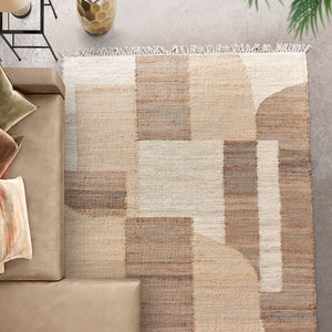 Terra Modern Brown and Beige Area Rug - Staunton and Henry