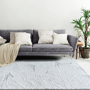 Grove Botanical Textured Light Grey Rug - Staunton and Henry