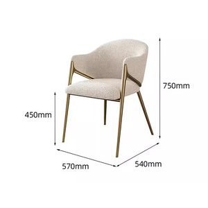 Carrie Curved and Boucle Dining Chair - Staunton and Henry