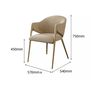 Carrie Curved and Boucle Dining Chair - Staunton and Henry