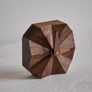 Denis Mid-Century Solid Wood Desk Clock - Staunton and Henry