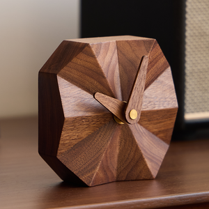Denis Mid-Century Solid Wood Desk Clock - Staunton and Henry