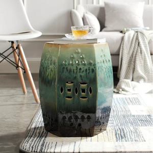 Celadon Harmony Ceramic Garden Stool - kingkong游戏_金刚kingkong游戏下载与KINGKONG官网