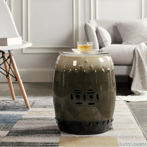 Celadon Harmony Ceramic Garden Stool - kingkong游戏_金刚kingkong游戏下载与KINGKONG官网